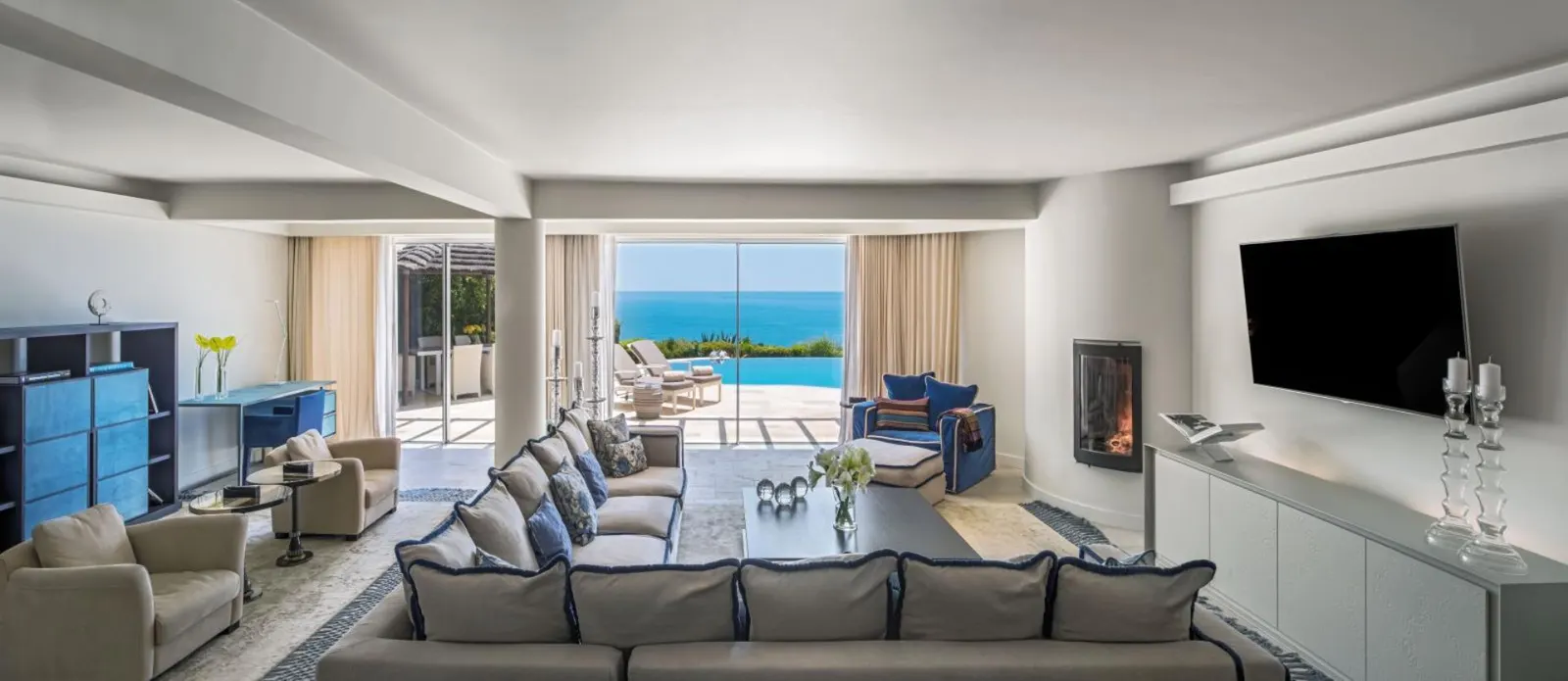 Vilă cu piscină încălzită și vedere la mare în Porches, fotografia 9