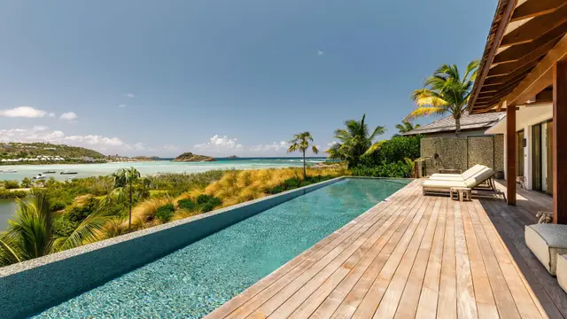 Vilă cu piscină încălzită și vedere la mare în Saint Barthélemy, Caraibe