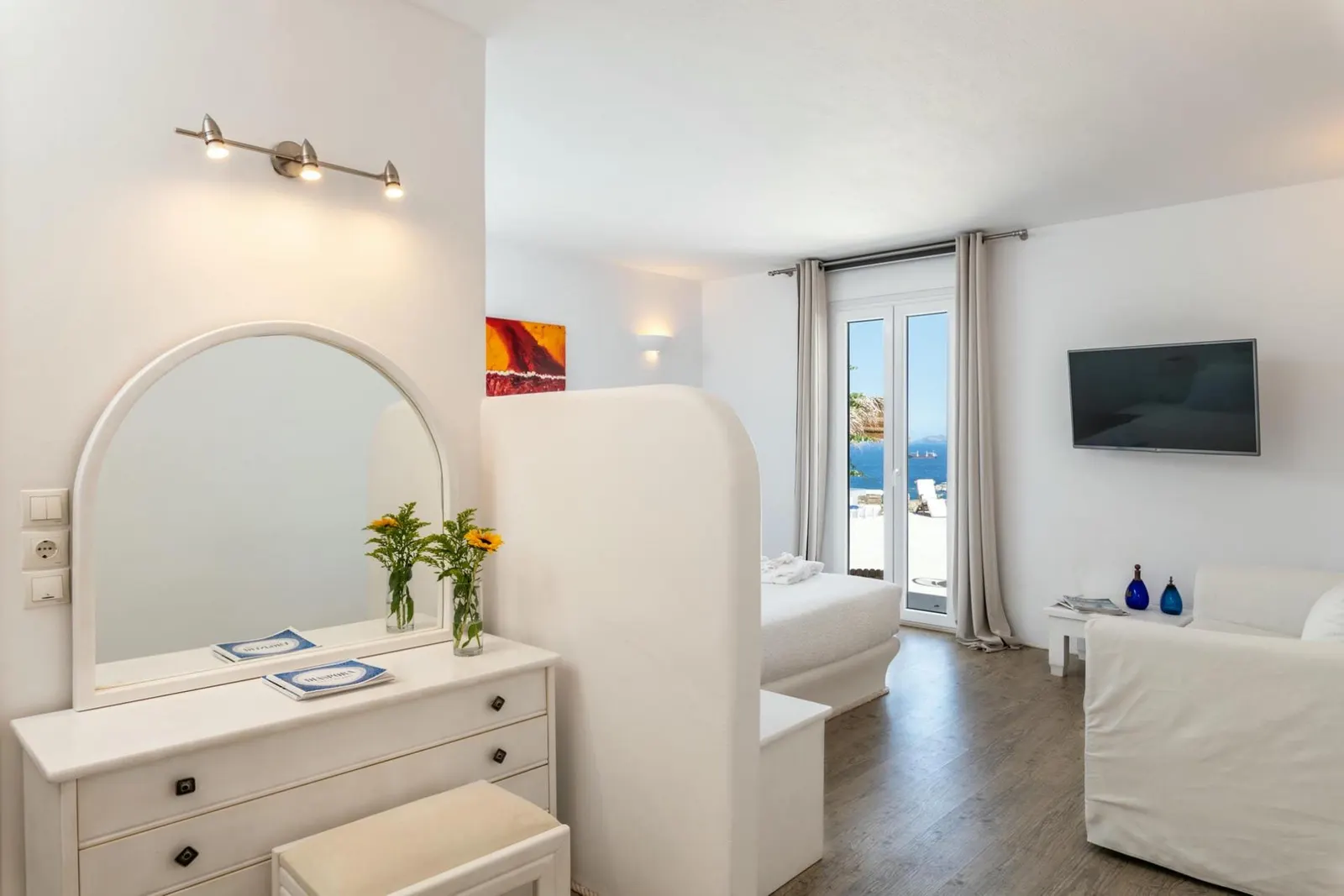 Vilă cu piscină încălzită și vedere la mare în Municipalitatea Mykonos, fotografia 19