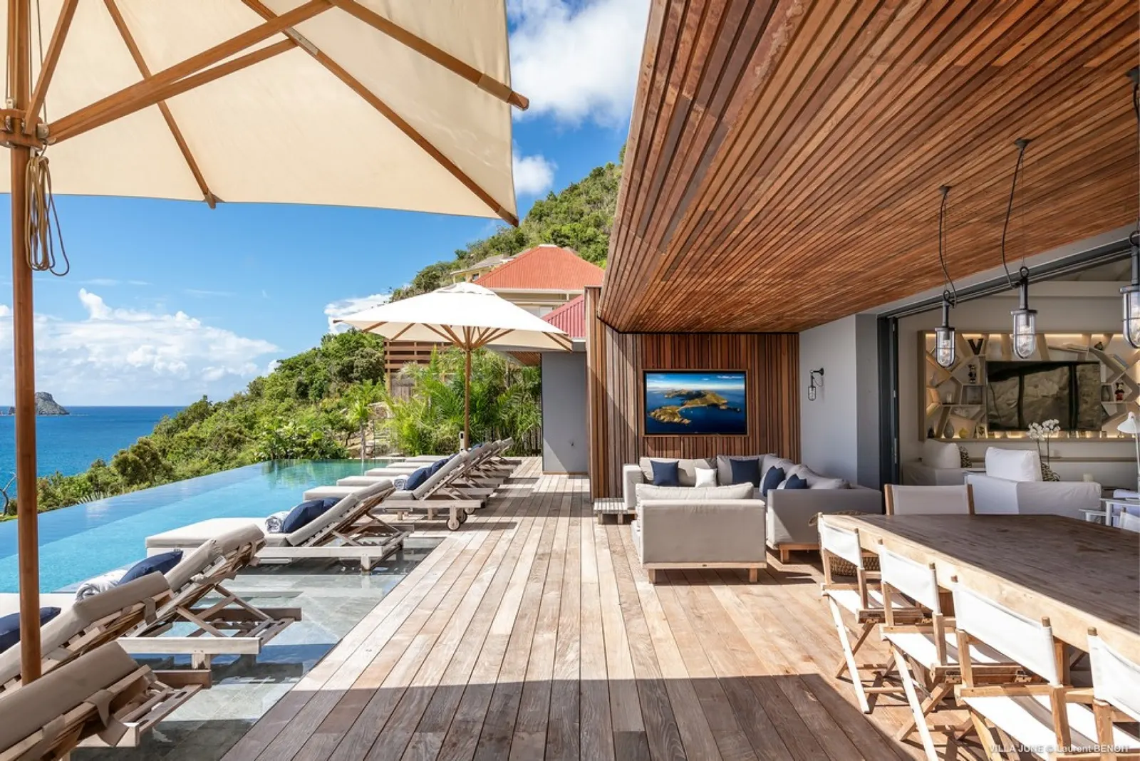 Vilă cu piscină încălzită și pe malul mării în Gustavia, fotografia 38