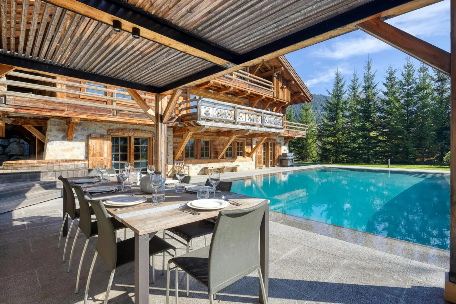 Chalet cu piscină încălzită și jacuzzi în Megève, fotografia 3