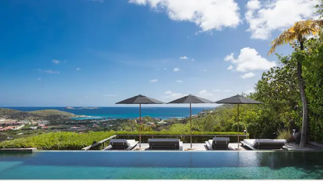 Vilă cu piscină încălzită și vedere la mare în Saint Barthélemy